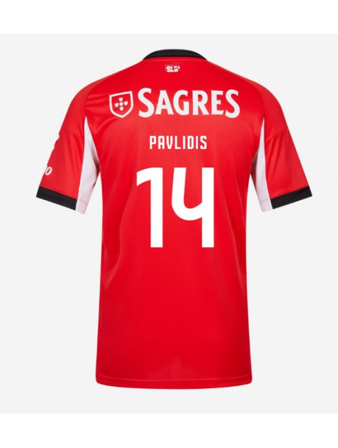 Benfica Vangelis Pavlidis #14 Domaci Dres 2025-26 Kratak Rukavima Benfica Vangelis Pavlidis #14 Domaci Dres 2025-26 Kratak Rukavima